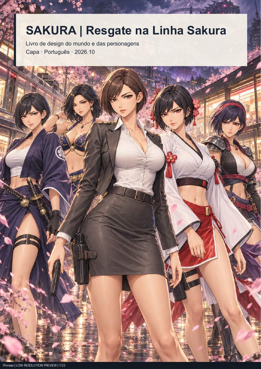 SAKURA | Resgate na Linha Sakura — Livro de design do mundo e das personagens