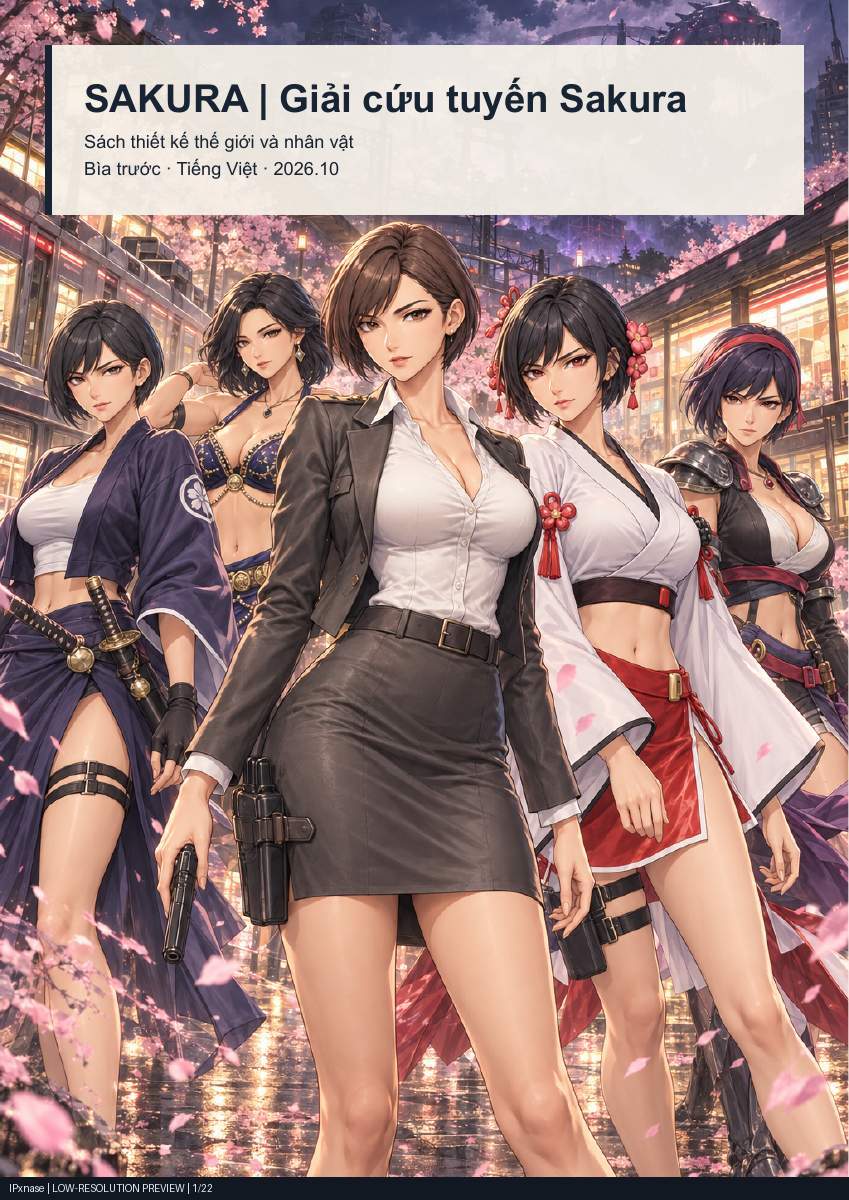 SAKURA | Giải cứu tuyến Sakura — Sách thiết kế thế giới và nhân vật